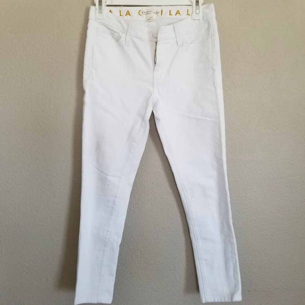 Kate Spade Broome Street White Denim Skinny Jeans Size 27